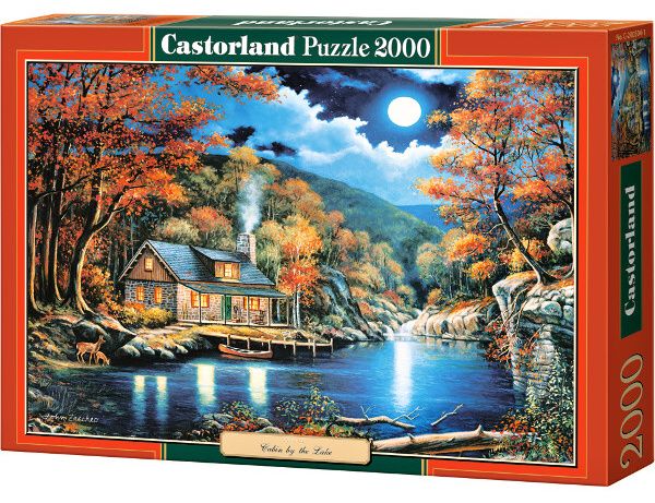 Puzzle Castorland 2000 dílků : John Zacchero - Chatka u jezera 200504