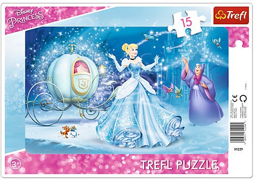 Puzzle Trefl v rámečku ( rámkové ) 15 dílků - Popelka 31229