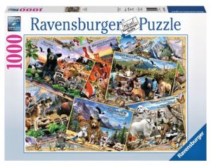 Puzzle Ravensburger 1000 dílků - Kamarádi z přírodních parků 195190
