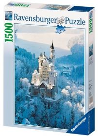 Puzzle Ravensburger  1500 dílků - Zámek Neuschwanstein v zimě  162192