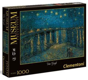 Puzzle Clementoni 1000 dílků - Van Gogh - Hvězdná noc nad Rhônou  39344