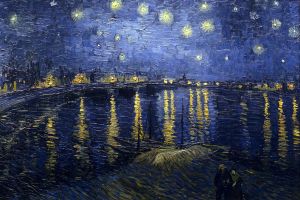 Puzzle Clementoni 1000 dílků - Van Gogh - Hvězdná noc nad Rhônou 39344