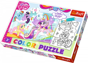 Color puzzle 20 dílků - Koníčci My Little Pony  36516