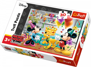 Trefl puzzle 30 dílků - Mickey - Oslava narozenin - 18211