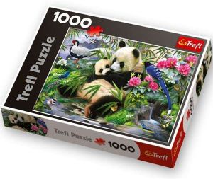 1000 dílků  Panda s mládětem - puzzle Trefl 10257