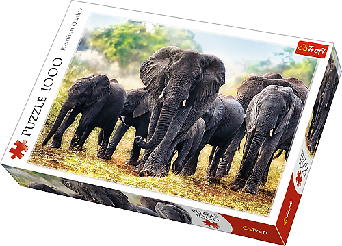 TREFL Puzzle 1000 dílků Afričtí sloni 10442