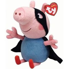 TY Beanie Babies - Peppa Pig - prasátko Pepina  Superhrdina -  15 cm plyšák - plyšová hračka
