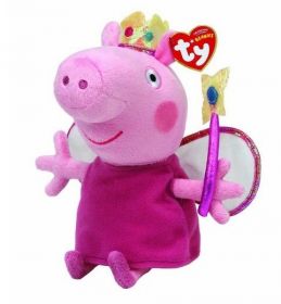 TY Beanie Babies - Peppa Pig - prasátko Pepina  víla  -  15 cm plyšák - plyšová hračka