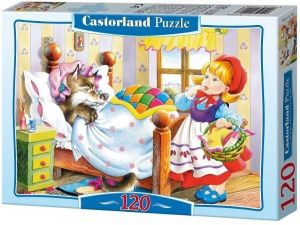 Puzzle Castorland 120 dílků - Červená karkulka s vlkem  12756
