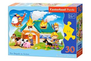 Puzzle Castorland  30 dílků  - Hasiči v akci 03525