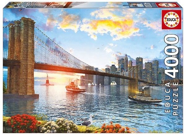 Puzzle EDUCA 4000 dílků - Dominic Davison - Brooklynský most 16782