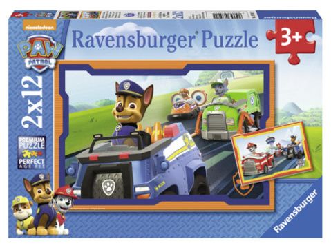 Puzzle Ravensburger 2x12 dílků Psí Tlapková Patrola 075911