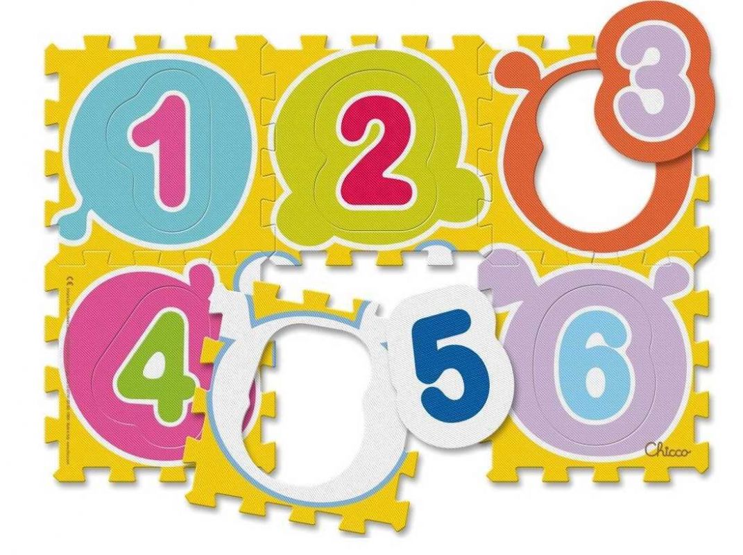 Chicco Puzzle koberec - čísla 6 dílů