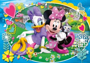 Clementoni puzzle 104 dílků MAXI - Minnie Mouse - Šťastní pomocníci 23708