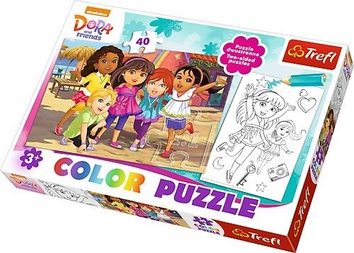Color puzzle 40 dílků - Dora 36512 Trefl