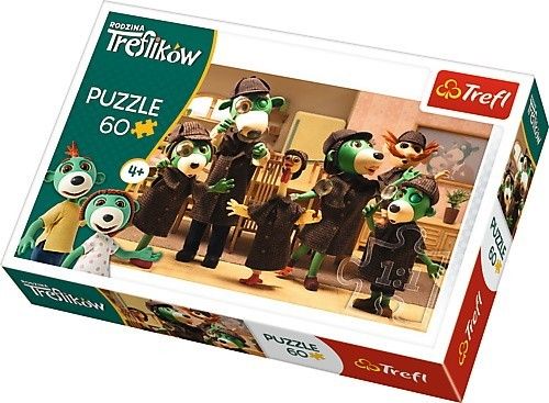Puzzle Trefl - 60 dílků - Rodina Treflíků - na stopě - Trefl 17308
