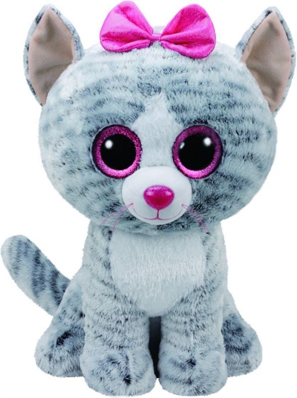 TY Beanie Boos - Kiki - šedá kočka 36838 - 42 cm plyšák