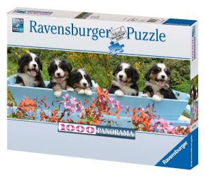 1000 dílků  Bernští psi - panorama -   puzzle   Ravensburger
