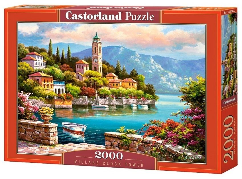 Puzzle Castorland 2000 dílků vesnická radniční věž 200696