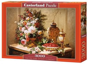 Puzzle Castorland 3000 dílků  - tulipány a jiné květiny   300488