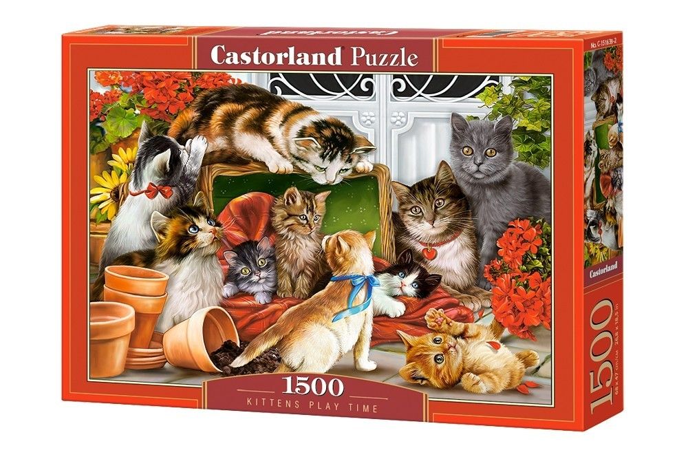 Castorland Puzzle 1500 dílků Kočičky - čas na hraní 151639
