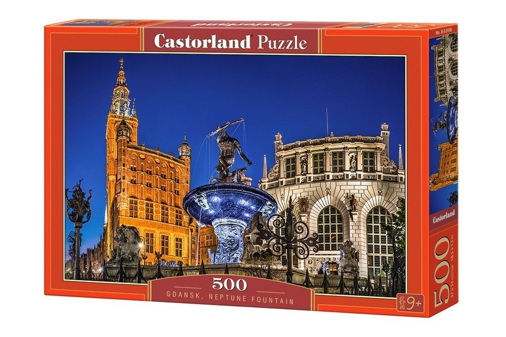 Puzzle Castorland 500 dílků - Neptunova fontána Gdaňsk 52936