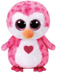 TY Beanie Boos - růžový tučňák se srdcem Juliet   37163  - 24 cm plyšák   