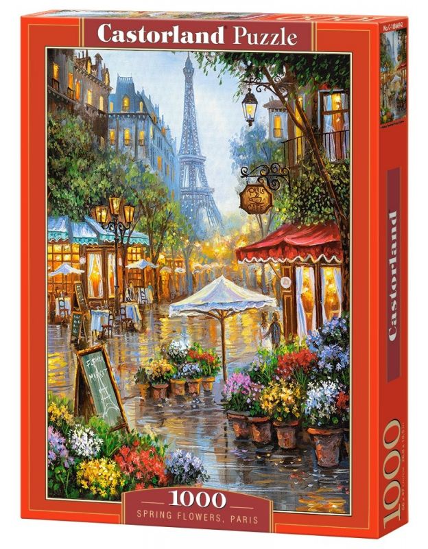 Puzzle Castorland 1000 dílků - Jarní květiny Paříž 103669