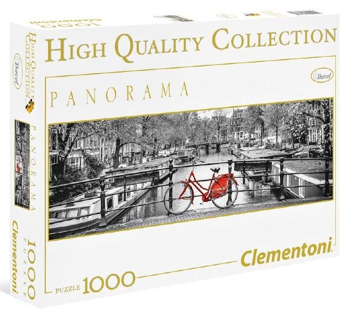Puzzle Clementoni 1000 dílků panorama - Kola v Amsterodamu 39440