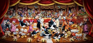 Puzzle Clementoni 1000 dílků panorama - Disney orchestr 39445