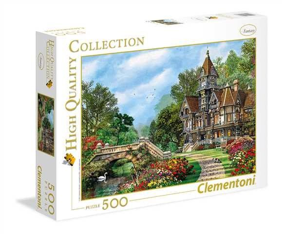 Puzzle Clementoni 500 dílků Klimt - Starý dům u vody 35048