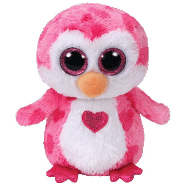 TY Beanie Boos - Juliet - růžový tučňák se srdcem 36865 - 15 cm plyšák