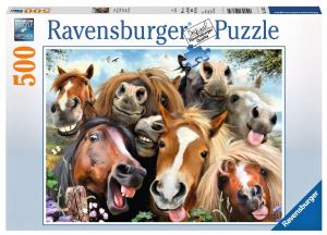 puzzle Ravensburger  500 dílků - Koňské selfie   -  147632