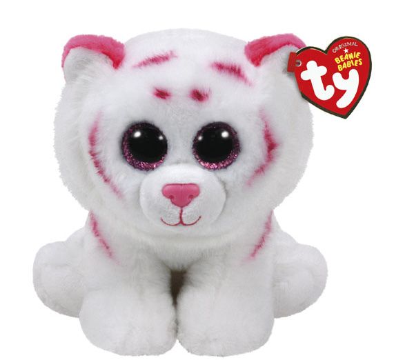 TY Beanie Boos - Tabor - růžovo-bílý tygr 90247 - 24 cm plyšák