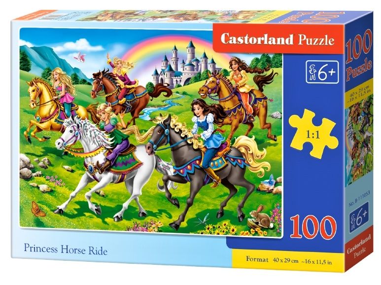 Puzzle Castorland 100 dílků premium - Princezny na koních 111053