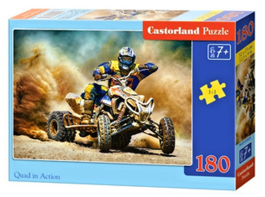 Puzzle Castorland 180 dílků - Na čtyřkolce v akci 018420