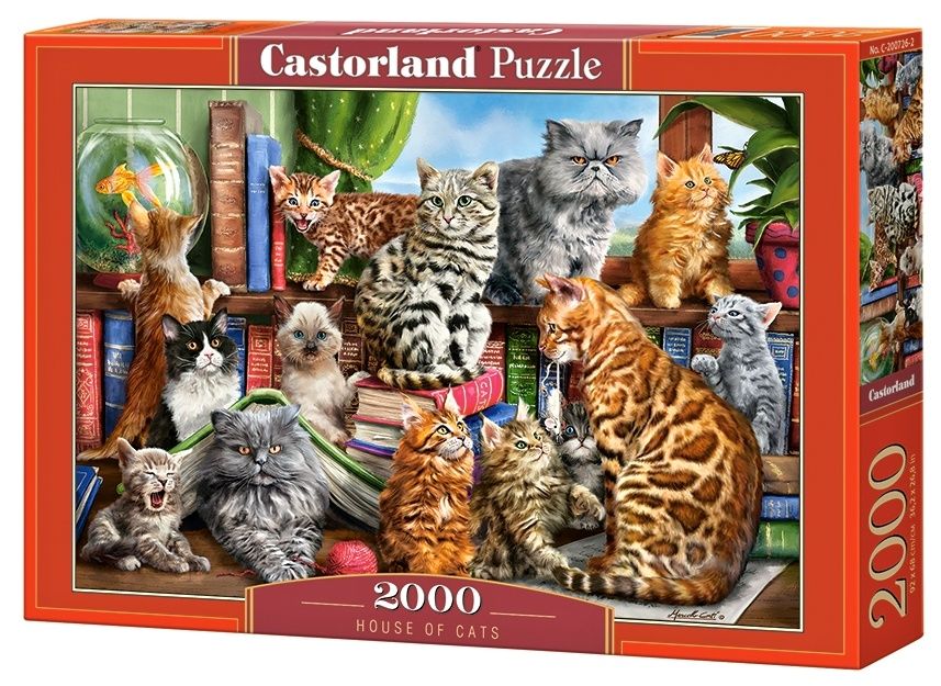 Puzzle Castorland 2000 dílků Kočky v domě 200726