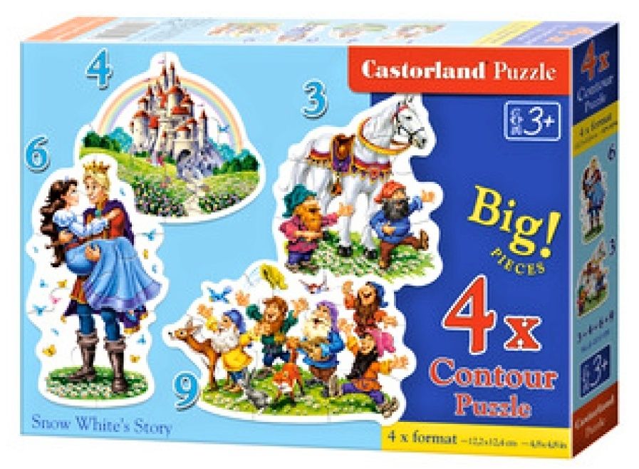 Puzzle Castorland 4v1 = 3-9 dílků Sněhurka 005109