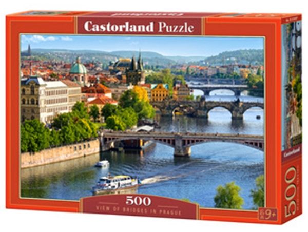 Puzzle Castorland 500 dílků - Pohled na Pražské mosty 53087