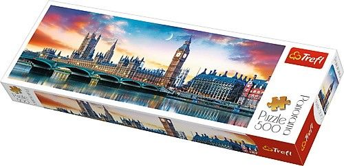 puzzle Trefl 500 dílků panorama - Big Ben a Westminsterský palác - 29507