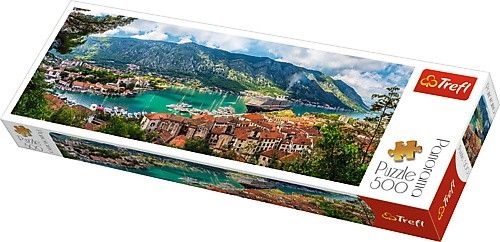 puzzle Trefl 500 dílků panorama - Kotor , Černá Hora - 29506
