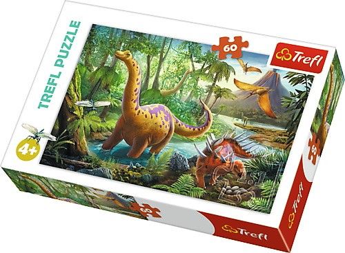 Puzzle Trefl 60 dílků - Procházka dinosaurů 17319
