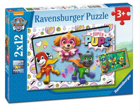 Puzzle Ravensburger 2x12 dílků Psí Tlapková Patrola 076130