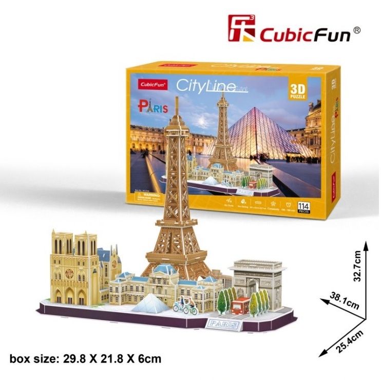 3D puzzle CubicFun CityLine - Paris 114 dílků Cubic Fun