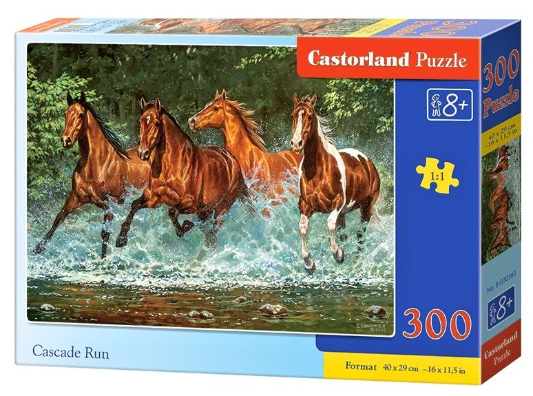 Puzzle Castorland 300 dílků - koně ve vodě 030361