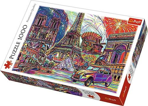 Puzzle Trefl 1000 dílků - barvy Paříže 10524