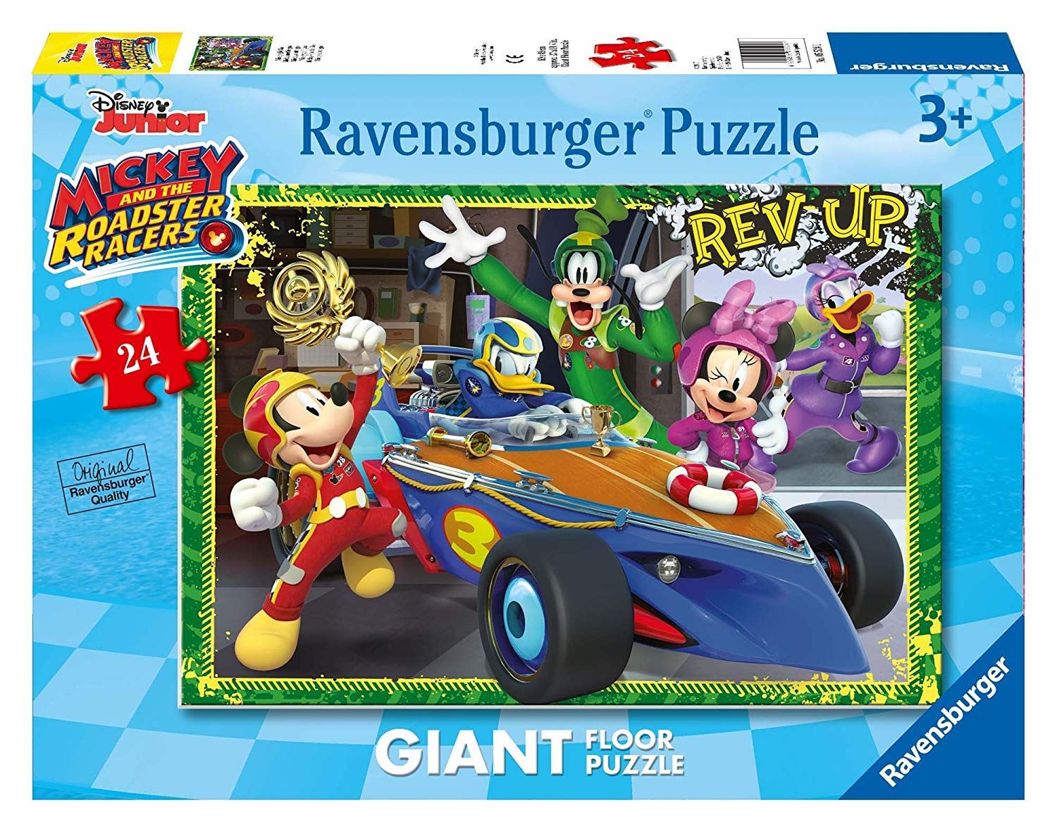 Ravensburger - Gigapuzzle 24 dílků - Mickey a závodníci 055241