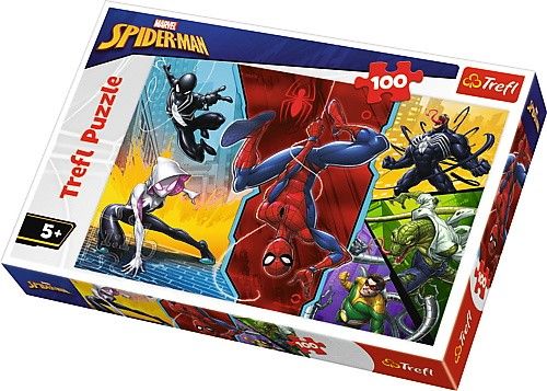 Trefl Puzzle 100 dílků - Spiderman - vzhůru nohama 16347