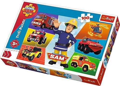 Trefl Puzzle 100 dílků - Vozidla požárníka Sama 16354