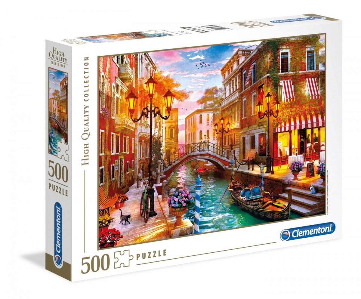 Puzzle Clementoni 500 dílků - Západ slunce v Benátkách 35063